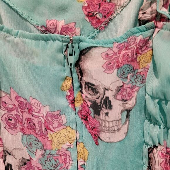 FINAL SALE🌷ROYAL Bones skull print dress size Small - Picture 15 of 16